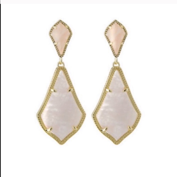 Kendra Scott Pink Gold Alexa Drop Earrings - Picture 2 of 7